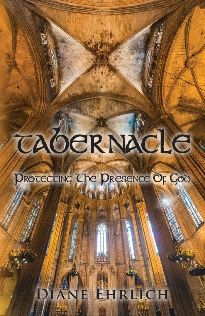 Version 1.0.0 Gothic cathedral interior with book title overlay.