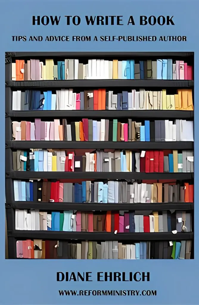 Bookshelf filled with colorful books.
