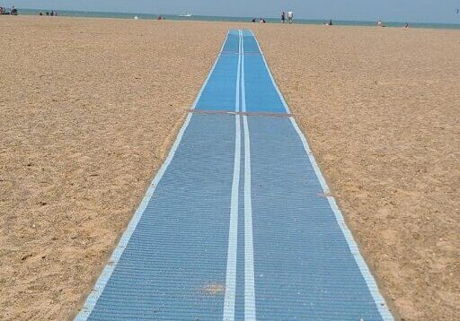 unnamed A long blue path on the beach